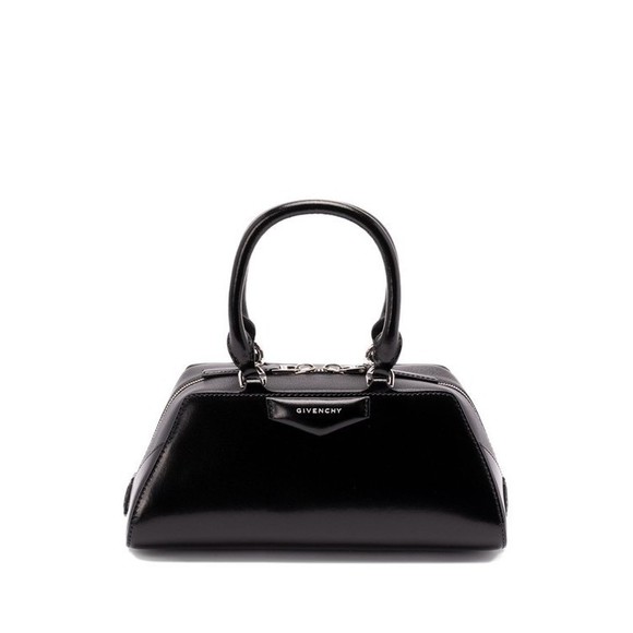 Givenchy Structured Black Handbag With Glossy Finish And Versatile Straps - NWT - Picture 1 of 5